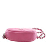 Chanel CC Quilted Lambskin Zip Around Coin Pouch with Chain Secondhand