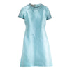 Secondhand Jean Lutece Couture-Style Silk Dress In Sage Green With Intricate Beaded Embellishments-'60s