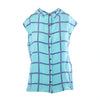 Secondhand Prada Turquoise Check Silk Sleeveless Shirt – '00s