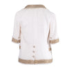 Secondhand Chanel Short Sleeve Ivory Jacket With Silk Lining - '00s