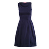 Secondhand Prada Navy Sleeveless Pleated A-Line Dress -'10s