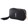 Secondhand Saint Laurent Black Matelasse Leather Mini Lou Camera Bag - '20s
