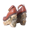 Secondhand Miu Miu, Cammeo Baroque, leather wedge - '00s