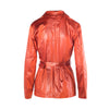 Second Hand Lawrence Steele Orange Satin Belted Safari Jacket