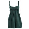 Secondhand Prada Green Mini Dress With Contrast Pleated Insert - '10s