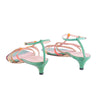Secondhand Dolce & Gabbana Multicolor Strap Sandals with Low Kitten Heel - '10s