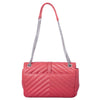 Secondhand Saint Laurent Envelope Leather Chain Shoulder Bag in Red - '10s