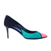 Secondhand Salvatore Ferragamo Fiaba Leather and Suede Pumps- '10s
