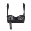 Secondhand Dolce & Gabbana Black Lace Logo-Band Bustier Bra Top - '20s