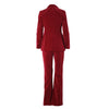 Secondhand Gucci by Tom Ford Red Cotton Velvet Pantsuit - '90s