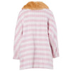 Secondhand Vivetta Striped Coat with Faux Fur Collar - '00s