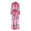 Secondhand John Richmond Pink Printed Silk Shirt & Maxi Skirt Set - '00s