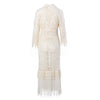 Secondhand D&G Ivory Crochet Lace Fringe Maxi Cardigan - '00s