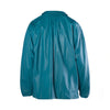 Secondhand Touche Vintage Turquoise Leather Oversized Blouse Jacket - '00s