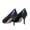 Secondhand Salvatore Ferragamo Black Leather & Suede Mary Jane Pumps - '10s