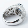 Secondhand Oval Sapphire & Diamond Pavé Ring – White Gold - '90s