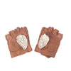 Secondhand Collection Privée Vintage Crochet and Leather Fingerless Gloves-'90s