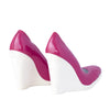 Secondhand Hogan Patent Leather Wedge Pumps- '10s