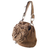 Secondhand Saint Laurent Nadja Brown Floral Suede Handbag – '00s