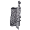 Secondhand Redemption Gray one-shoulder cocktail dress with draping - '10s