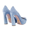 Secondhand Prada Light Blue Suede Pumps - '10s