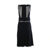 Secondhand Prada Black Dress with Semi-Sheer Silk Chiffon Paneling - '00s