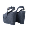 Secondhand Castañer Dark Grey Wedge Espadrilles - '10s