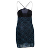 Secondhand Lili Petrus Mini Dress with Sequins and Criss-Cross Straps - '10s