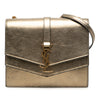 Saint Laurent Medium Metallic Leather Monogram Sulpice Crossbody Secondhand