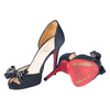 Secondhand Christian Louboutin Satin Bow Accents D'Orsay Pumps - '10s