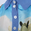 Secondhand Paul Smith Desert Landscape Silk Blend Knit Polo - '10s