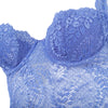 Secondhand La Perla Blue Lace Bustier Slip Dress - '00s