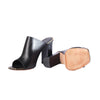 Secondhand Celine Black Leather Flat Slides With Gold-Tone Details - '10s