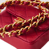 Secondhand Chanel Mini Timeless Mini Shoulder Bag In Red Quilted Leather - '90s