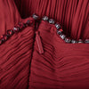 Secondhand Roberto Cavalli Crystal-embellished Plissé Silk-blend Georgette Gown In Claret- '20s