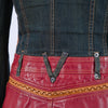 Secondhand Christian Dior by John Galliano Vintage Leather Embellished Denim Bar Jacket - '00s