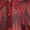 second hand Lawrence Steele Red Palm Print Silk Blouse