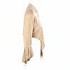 Secondhand Roberto Cavalli Beige Suede Lace-Trim Tie-Front Blouse - '00s