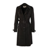 Secondhand Karen Millen Brown Monogram Jacquard Belted Trench Coat