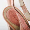Secondhand Chloé Pink Leather Heeled Slingback Sandals -'10s