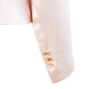 Secondhand Yves Saint Laurent Blush Satin Waist-Detail Blazer