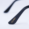 Secondhand Cartier Metal Pearl Cat Eye Sunglasses Black Silver -'10s