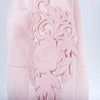 Secondhand Rochas Pink Structured Mini Dress with Floral Embroidery - '10s