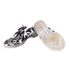 Secondhand Chanel Black & White CC Logo Canvas Slide Sandals - '00s