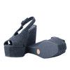 Secondhand Castañer Dark Grey Wedge Espadrilles - '10s