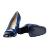 Secondhand Chanel Blue Snake-Embossed Leather Heels - '10s