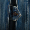 Secondhand Junya Watanabe Comme des Garçons Blue Stone Washed Denim Trench Coat - '00s