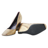 Secondhand Sergio Rossi Wedge Pumps Gold - '10s