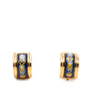 Hermès Gold Plated Enamel Cloisonne Clip On Earrings Secondhand