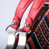 Secondhand Roberta Di Camerino Multicolor Striped Velvet Slim Metal Frame Bag - '70s